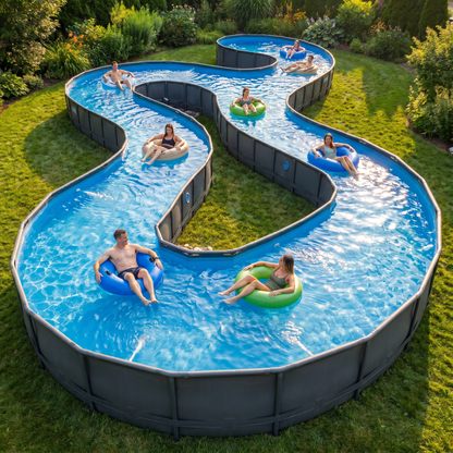 Μοντέρνα πισίνα Lazy River για κήπο
