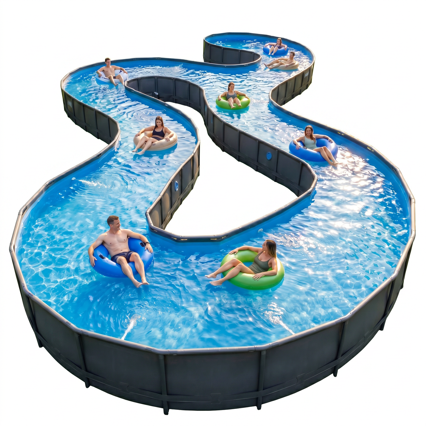 Μοντέρνα πισίνα Lazy River για κήπο