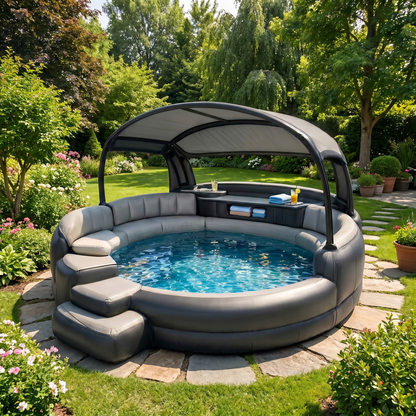 Πισίνα Relax Lounge XXL με Στέγαστρο