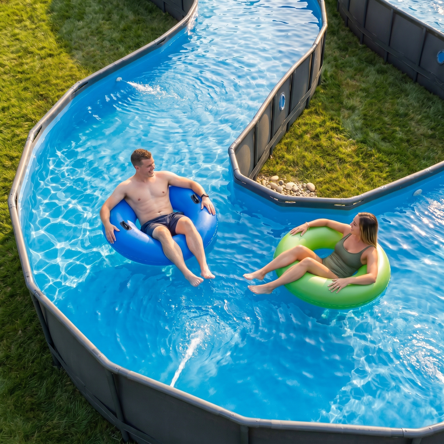 Μοντέρνα πισίνα Lazy River για κήπο